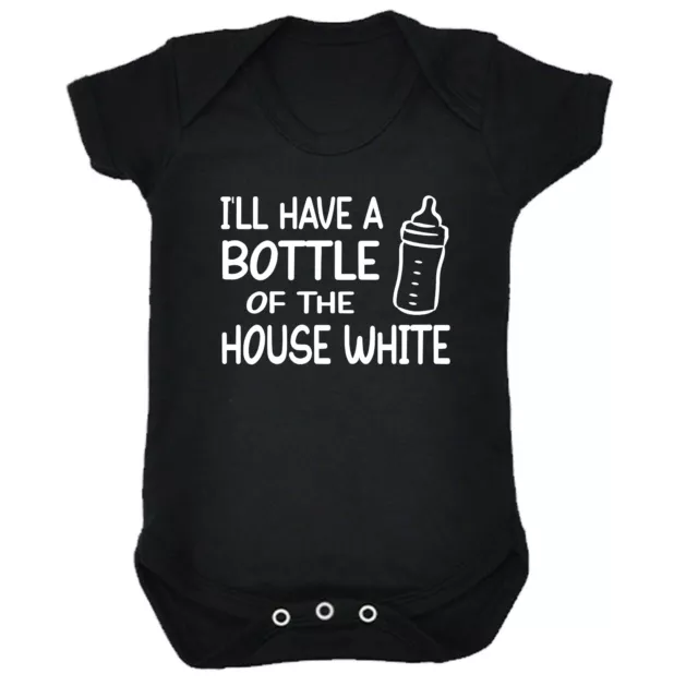 Babygrow Bottle Of House - Funny Babygrow Baby