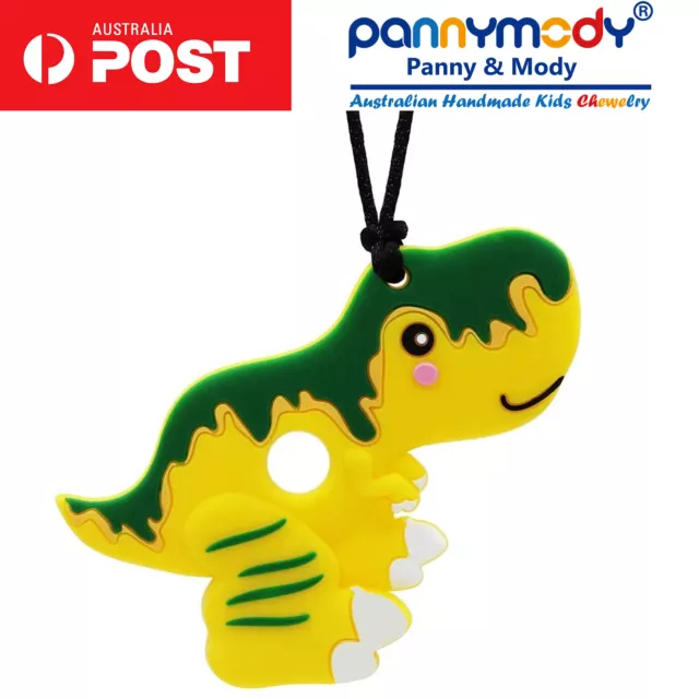 Children Jewellery Dinosaur Chewable Sensory Chew Necklace Autism ADHD SPD ASD