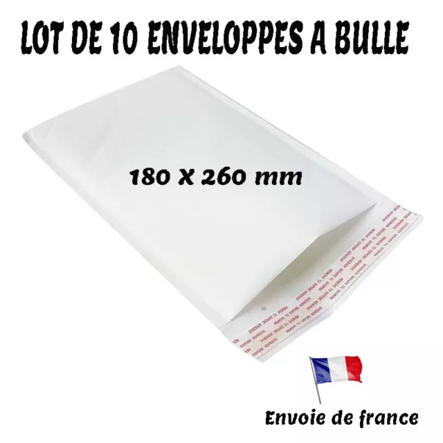 Enveloppe bulle Mail Lite JoviMail® blanche taille D/1 - 180x260