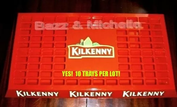 10 x KILKENNY DRAUGHT BEER TAP DRIP TRAYS PUB CLUB HOME BAR NEW BOXED BULK LOT