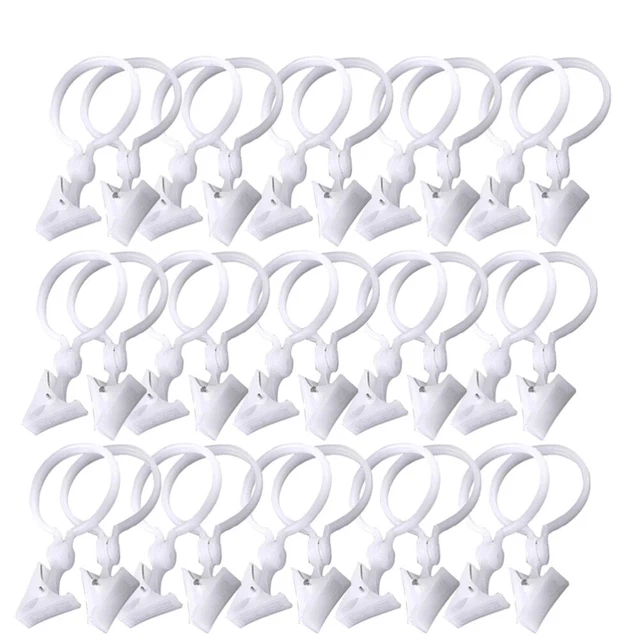 Anelli Drappeggio 12 X6cm Tenda Clip Asta Pratica Il Cerchio