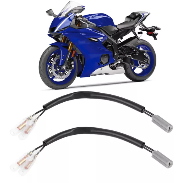 Car 7.5in Turn Signal Wiring Adapter Plug Motorcycle Parts For YZF‑R6 YZF‑R1 FZ6