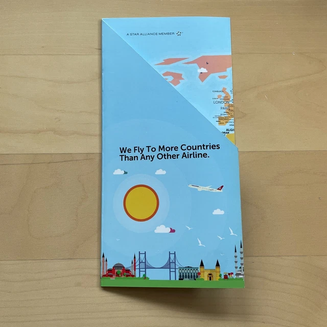 TURKISH AIRLINES FLIGHT map of 275+ destinations 2.12 PicClick