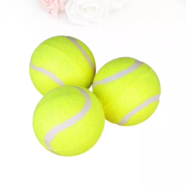 3pcs High Elasticity Tennis Balls Practice Tennis Balls Heavy Duty Tennis Balls