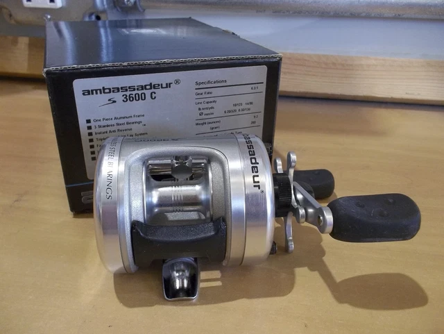 ABU GARCIA AMBASSADEUR 3600 C right hand baitcast reel Made in Sweden NIB $100.00 - PicClick ABU GARCIA AMBASSADEUR 3600 C right hand baitcast reel Made in Sweden NIB $100.00 - PicClick