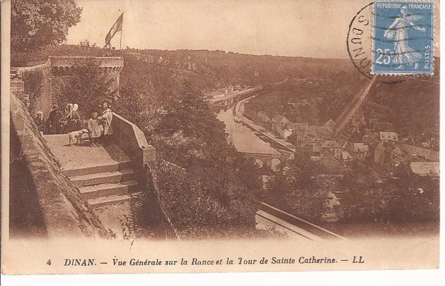 Cpa Dinan. Vue Generale Sur La Rance..... L.l.n°4.. Ecrite. Be
