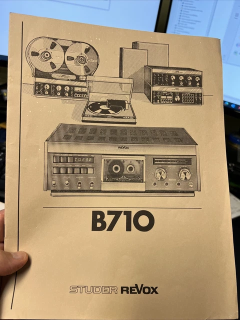 Revox B710 Instructions Manual-ADJUSTMENT SUGGESTIONS MEGA RARE!!!