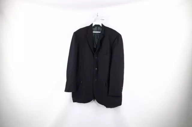 VTG 50S STREETWEAR Mens 42L Distressed Wool Brocade 3 Button Suit Coat ...