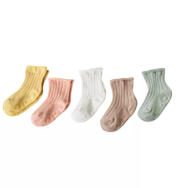 Toddler Socks 5SET Kids Socks Non-Slip, Children Baby Girls Boys Socks 3