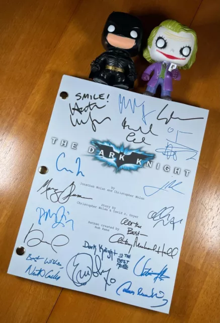 The Dark Knight Script Signed- Autograph Reprints- 140 Pages Long- Batman