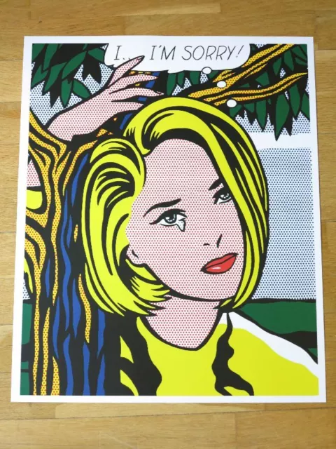 Roy Lichtenstein Poster " I... I´m Sorry! " Popart Original Plakat Silkscreen