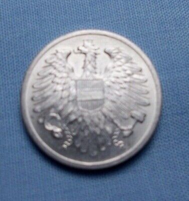 1952 Austria 2 Groschen Coin "UNC" KM#2876 Composition Aluminum 2