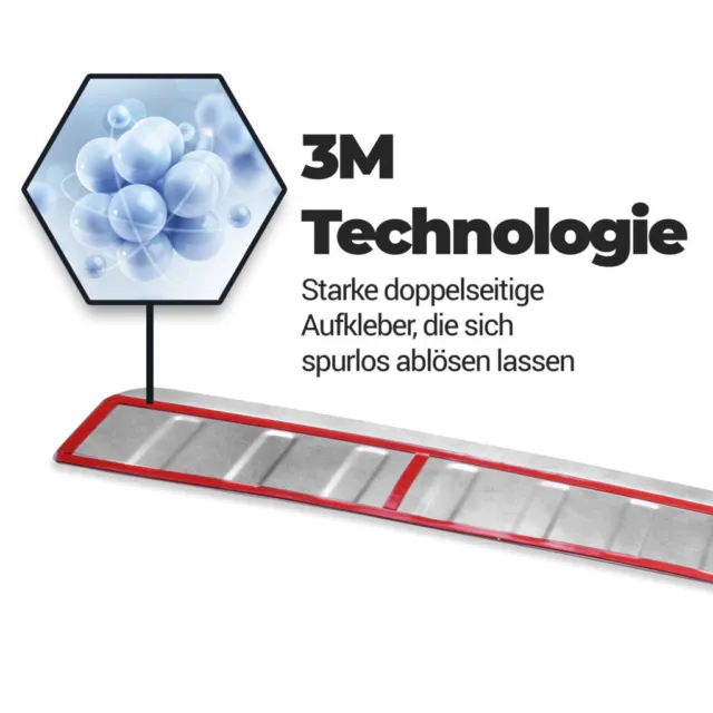 Chrom Ladekantenschutz Gebürstet aus Edelstahl Mit Abkantung Passend für Audi...