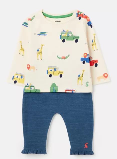 Joules Baby Percy Cream Safari Top And Legging Set - Various Sizes - *BNWT*