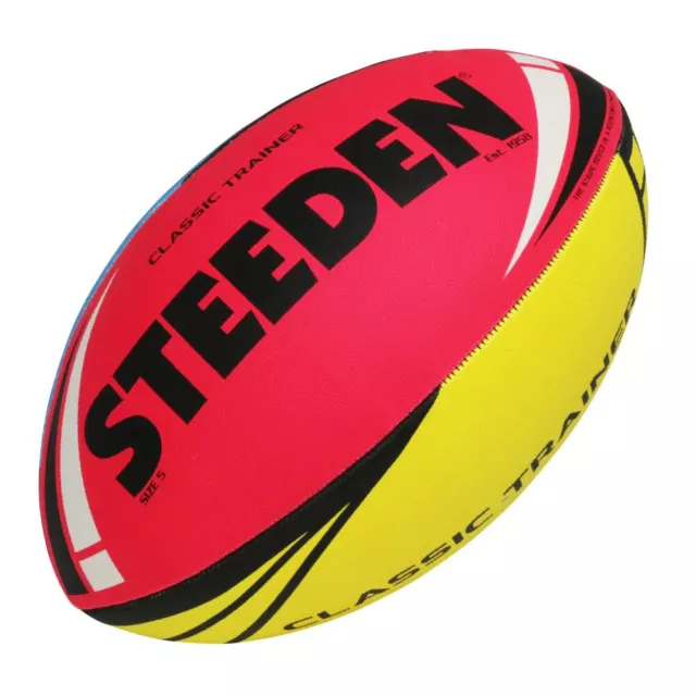 Steeden Classic Trainer Size Mod Rugby League Ball In Multi