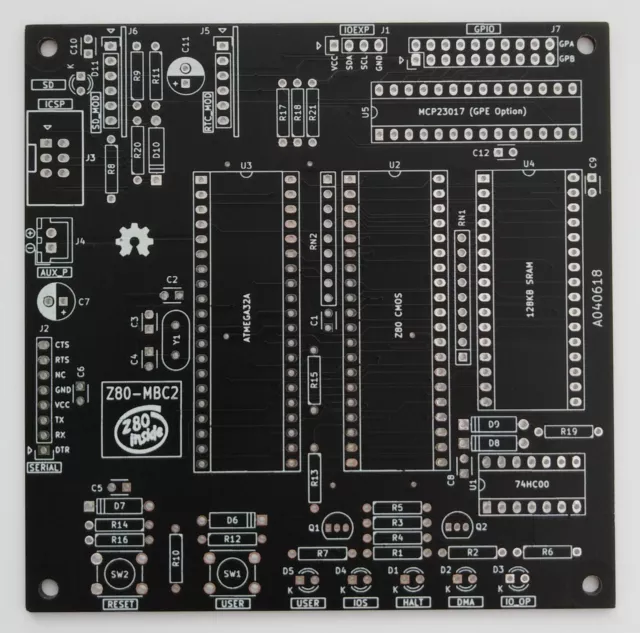 Z80-MBC2 SBC PCB board