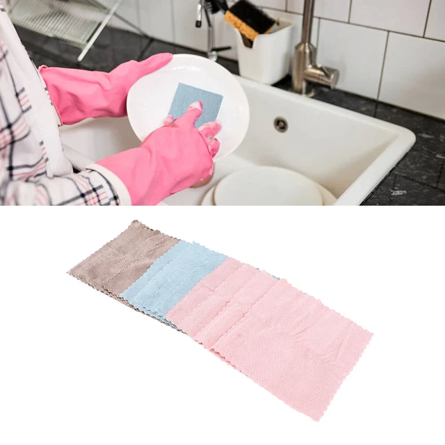 12 piezas/juego de paño de limpieza duradero de lana de coral reutilizable súper absorbente cocina Reino Unido