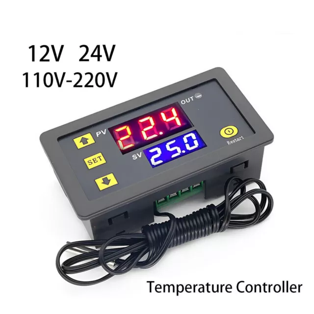 W3230 20A Digital Temperature Controller Thermostat DC 12V 24V AC110-220V