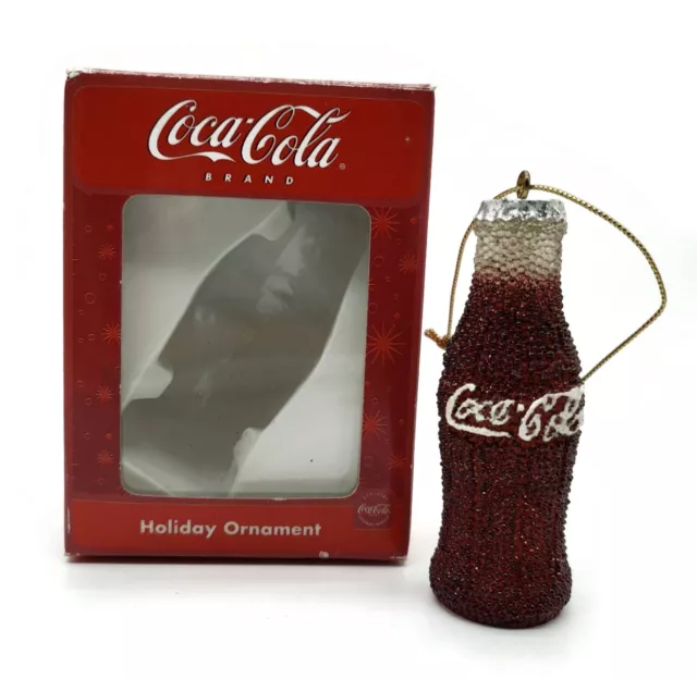 COCACOLA BRAND KURT Adler Coke Bottle Christmas Holiday Ornament 15.