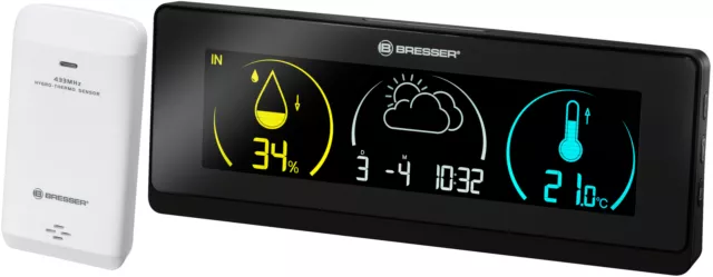 BRESSER Farbwetterstation ClimaTrend Life mit Farbwechsel