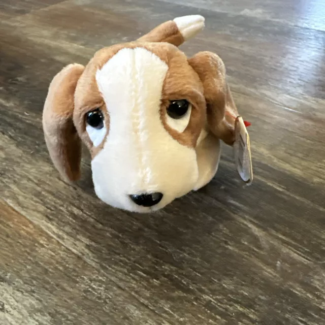 TY Beanie Babies 1998 Tracker The Basset Hound Dog Plush Toy 4198 Rare