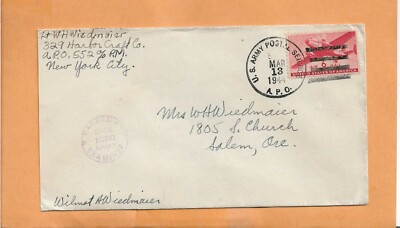 APO Ww II U.S Militaire Housse Apo 126 Censuré 1944 Angleterre 