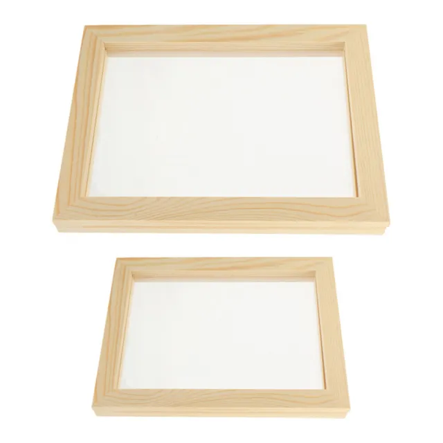 2 piezas hágalo usted mismo Fabricación de papel Molde de pantalla Papel de madera Marco Pantallas para hacer papel