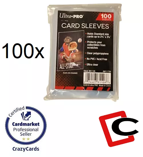 Ultra Pro Toploader 3"" x 4"" 25x Ultra Pro Card Sleeves Regular 100x custodie per carte 2