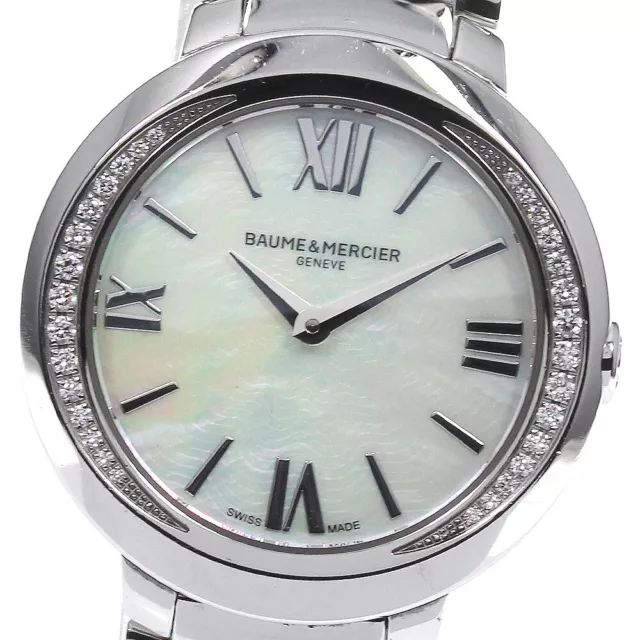 Baume & Mercier Promesse M0A10160/65754 Side diamond Quartz Ladies Watch_796348