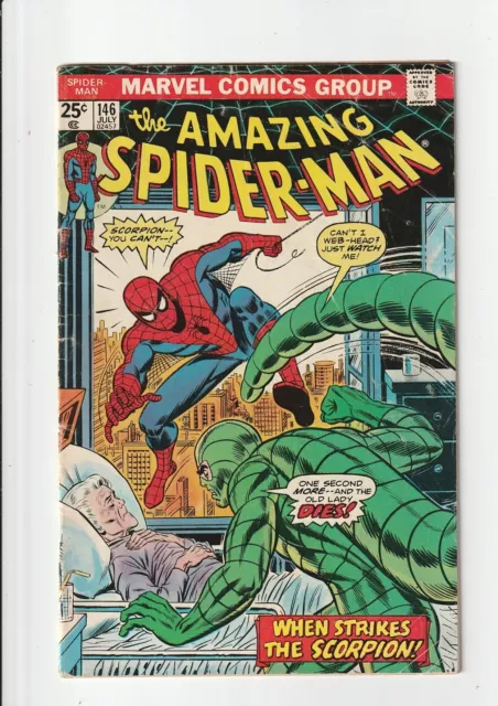 The Amazing Spiderman #146 When Strikes The Scorpion 1975 Marvel 1st Print