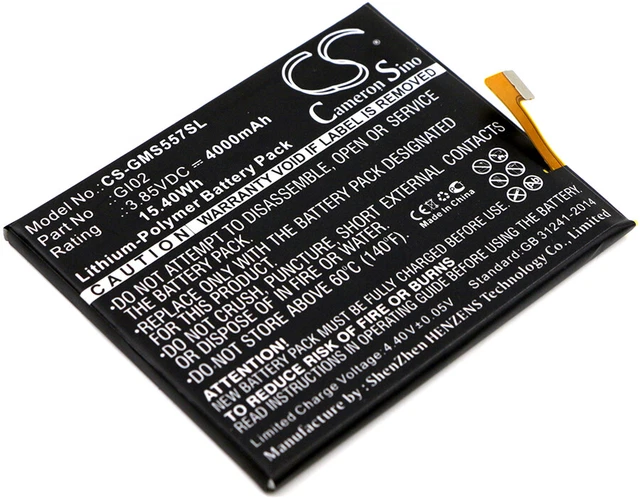 Batteria Batteria 4000mAh Compatibile con Gigaset GS57-6 ME per Batteria