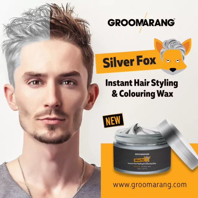 Cire pour cheveux argent cendres renard argenté - colorant coiffant colorant lavable 120 ml