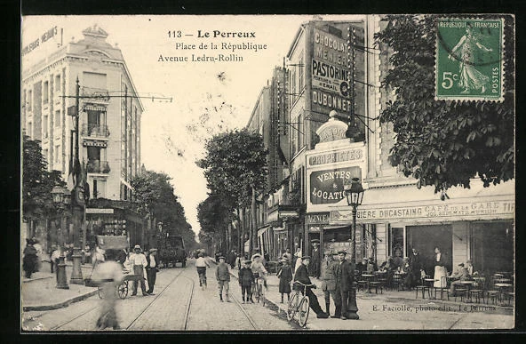 CPA Le Perreux, Place de la République, Avenue Ledru-Rollin 1911