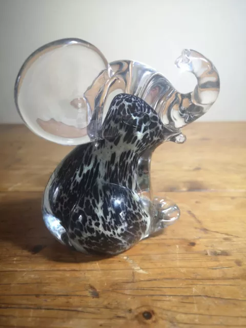 Swedish FM Konstglas Ronneby Crystal Elephant Art Glass