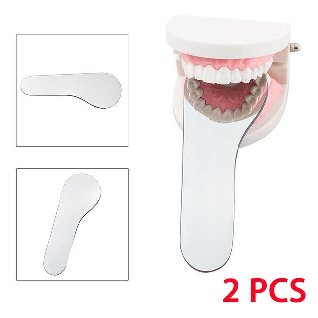 Dental Intraoral Photographic Glass Mirror 2 sided Rhodium 3pcs