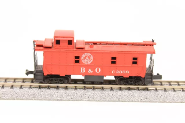 N Atlas Offset Cupola Caboose Baltimore & Ohio Red B&O C2388