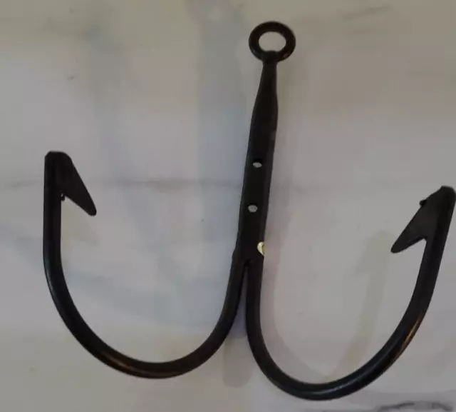 Metal Fishing Hook Wall Hook Key Hat Coat Rack Holder Nautical Very Cool 6 x 5