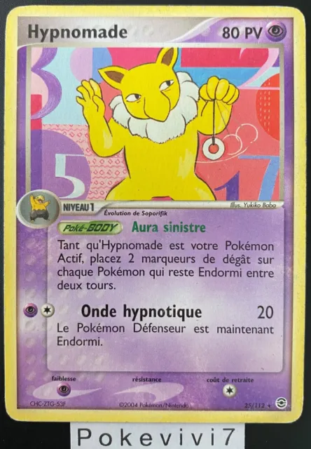Carte Pokemon HYPNOMADE 25/112 Rare Bloc EX Rouge Feu Vert Feuille FR OCCASION