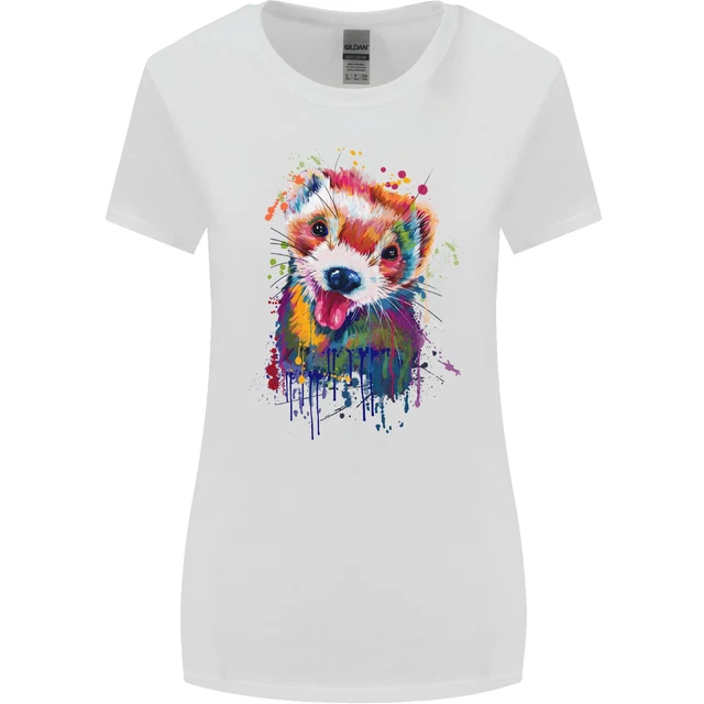 Ferret Acquarello Donna più Ampia Taglio T-Shirt