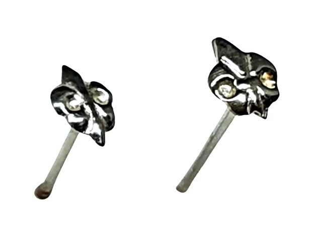 Arete de nariz Fleur De Lis 22 g (0,6 mm) Plata de ley 925 Recto/extremo...
