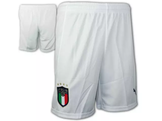 Puma FIGC Italien Home & Away Short weiß Italia Fußball Spielerhose GR.S - XXL