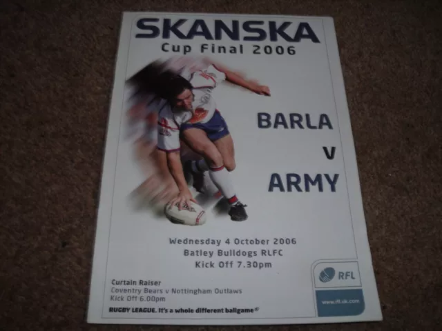 2006 Skanska Rugby League Cup Final Barla V Army @ Batley 4Th October 2006