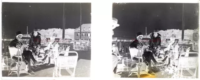 Vintage PL28L8n8 Amateur Glass Plate Photo Family c1930 NEGATIVE Stereo 2