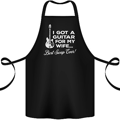 I Got a Guitar for My Wife Funny Guitarist Cotton Apron 100% Organic