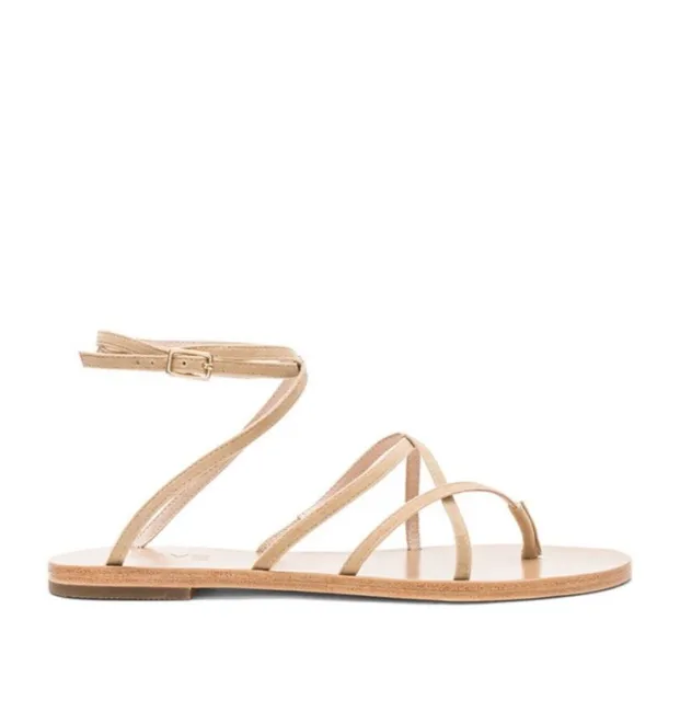 RAYE Coy Sandals Tan Leather Ankle Wrap 6.5 $148