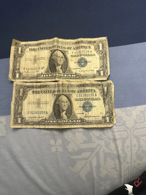 1957A One Dollar Well Circulated Silver Certificate Note - $1 Bill