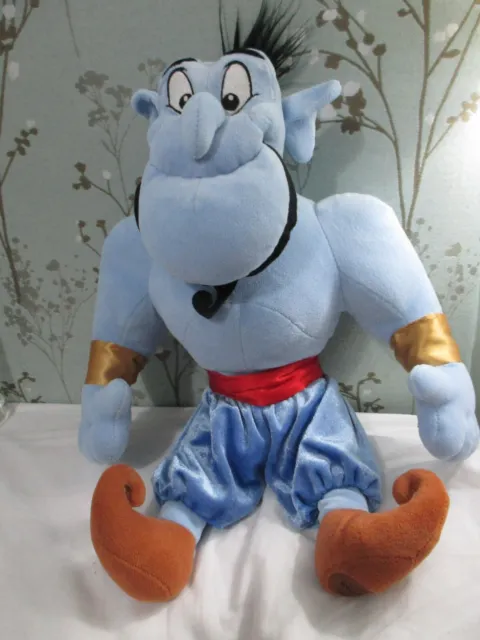 Disney Store Stamped Plush Aladdin Genie Plush Toy  19" sitting