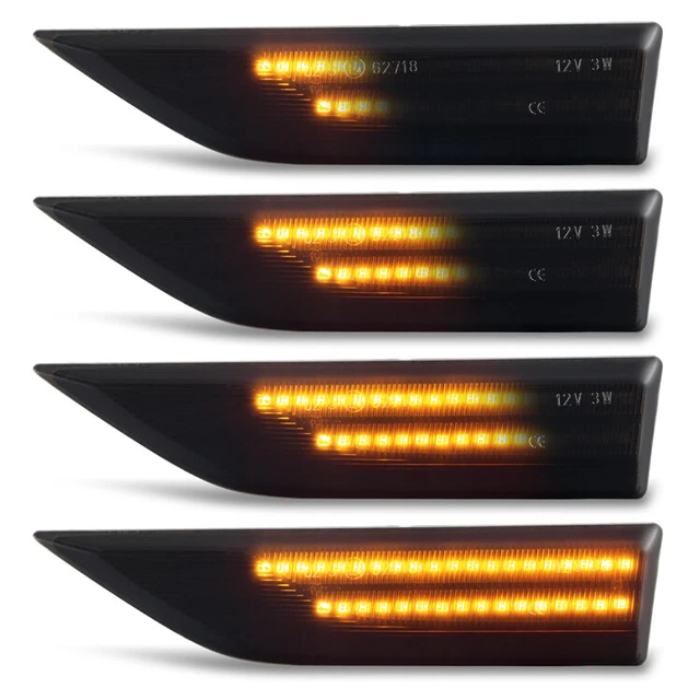 LED Clignotants Latéraux pour VW Caddy IV Année de Construction 2015-2020 Noir