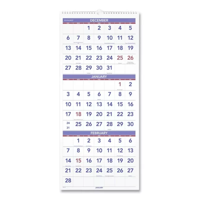 ATAGLANCE PM1128 14MONTH 20232025 3Month Vertical Wall Calendar