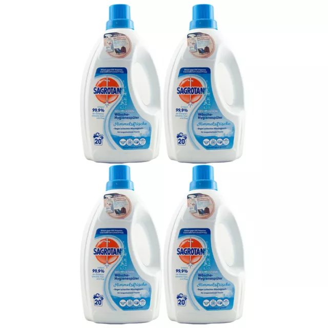 Sagrotan Laundry Hygiene Cleaner Himmelsfrische 4 X 1,5Liter 20WL